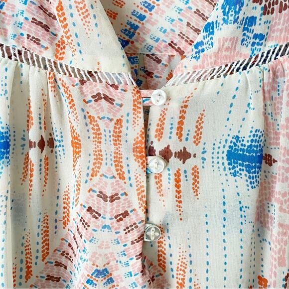 Dolan Anthropologie | Mesilla Peasant Blouse Popover Aztec Southwestern Small - Picture 5 of 9